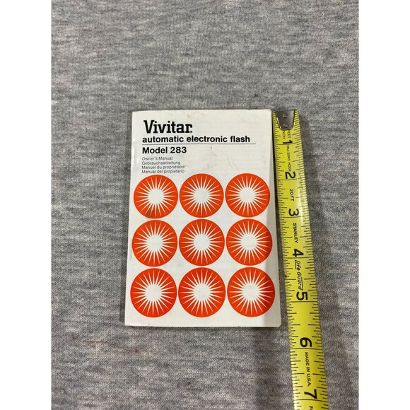 Vivitar Model 283 Auto Flash Instruction Camera Manuals & Guides - Picture 6 of 6